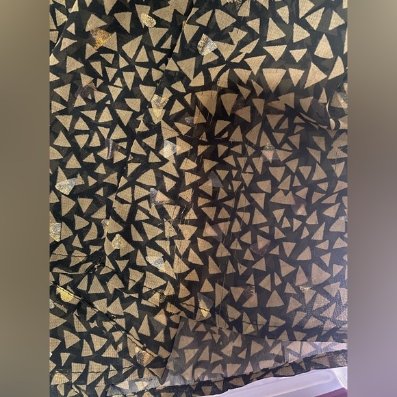 Anthropologie black and gold patterned blouse - Picture 7 of 7
